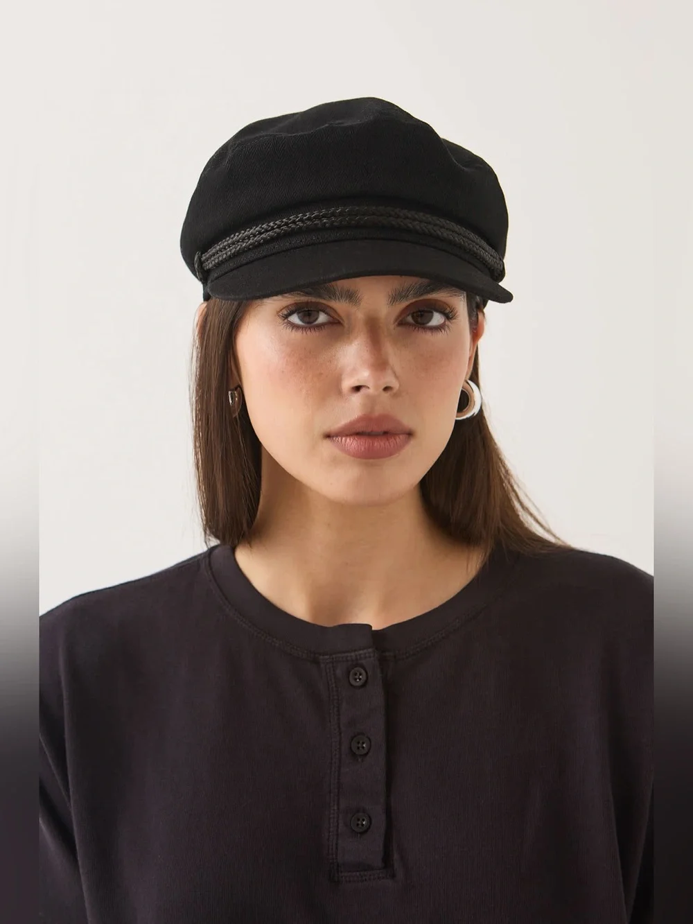Brixton Fiddler Fisherman Cap, Black, NWT, Size S